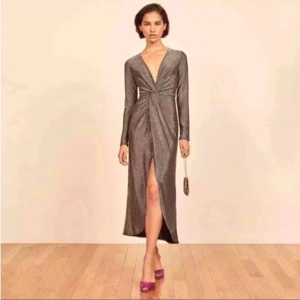 Reformation Carlyle Dress Silver